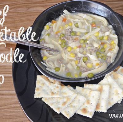 Beef Vegetable Noodle Soup by 3GLOL.net