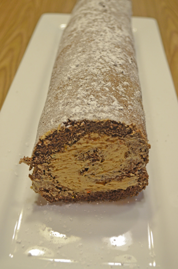 Chocolate and Whipped Peanut Butter Cake Roll by 3GLOL.net
