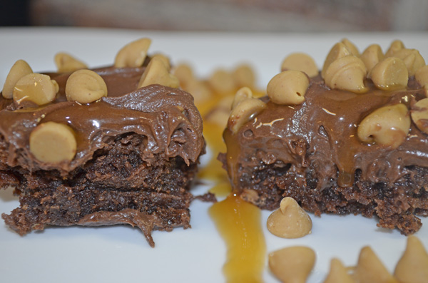 Double Chocolate Peanut Butter Brownies by 3GLOL.net
