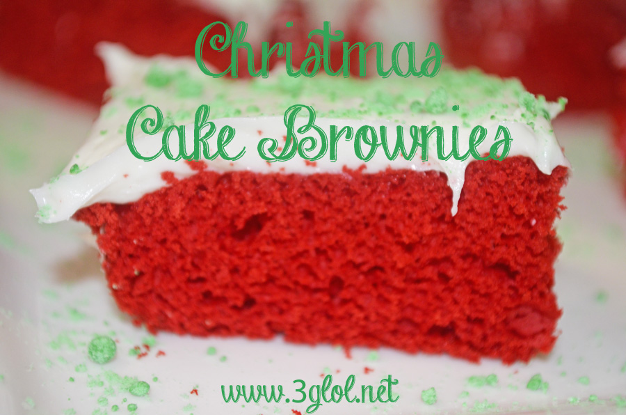 Christmas Cake Brownies by 3GLOL.net