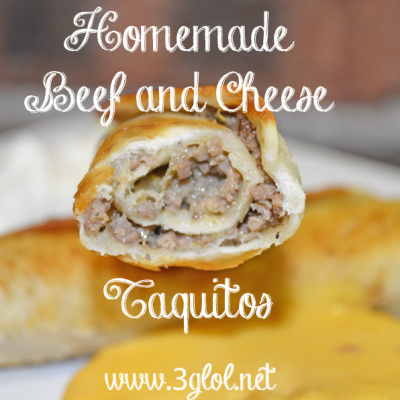 Homemade Beef and Cheese Taquitos by 3GLOL.net