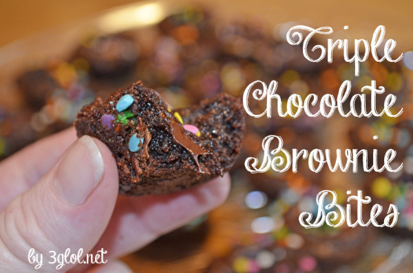 Triple Chocolate Brownie Bites 