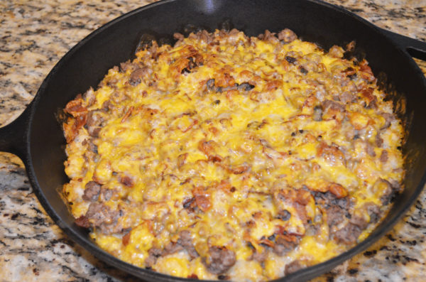 Bacon Cheeseburger Tot Skillet