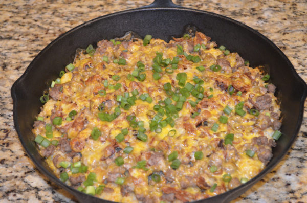 Bacon Cheeseburger Tot Skillet