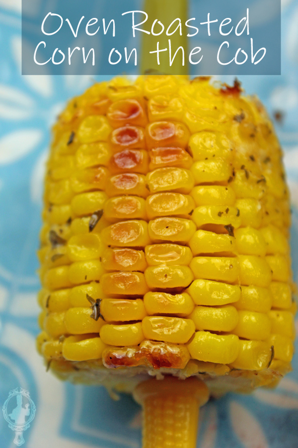 Close up, overhead view of a Ranch Style corn on the cob.