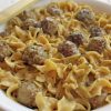 A big serving bowl of Swedish Meatballs