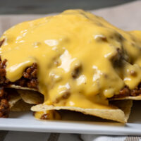 Close up of Sloppy Joes Nachos