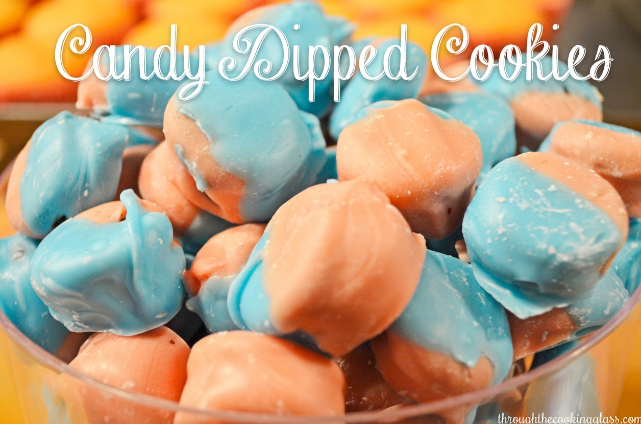 Candy Dipped Cookies Candy Dipped Cookies