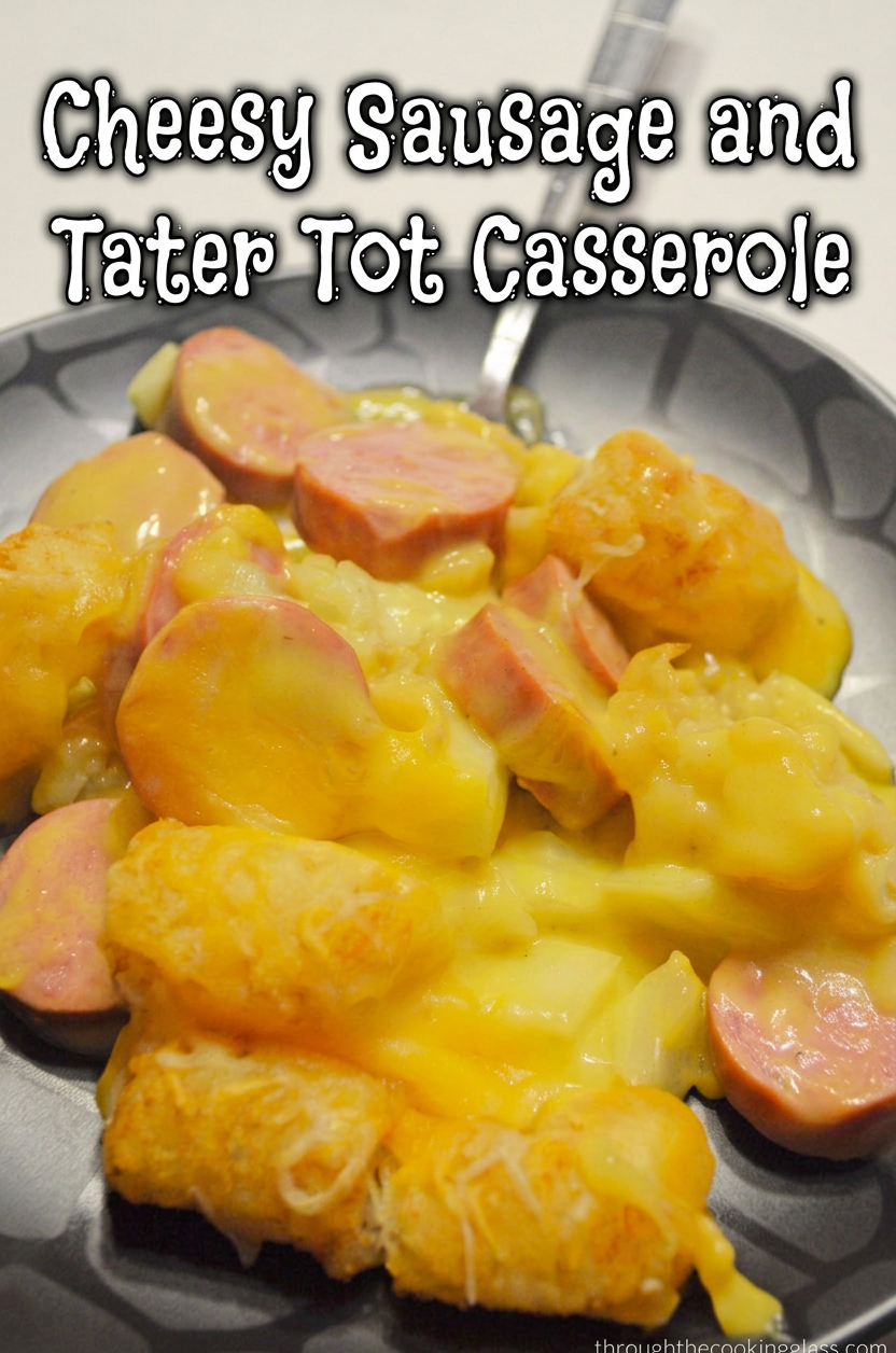 Cheesy Sausage and Tater Tot Casserole by 3GLOL.net
